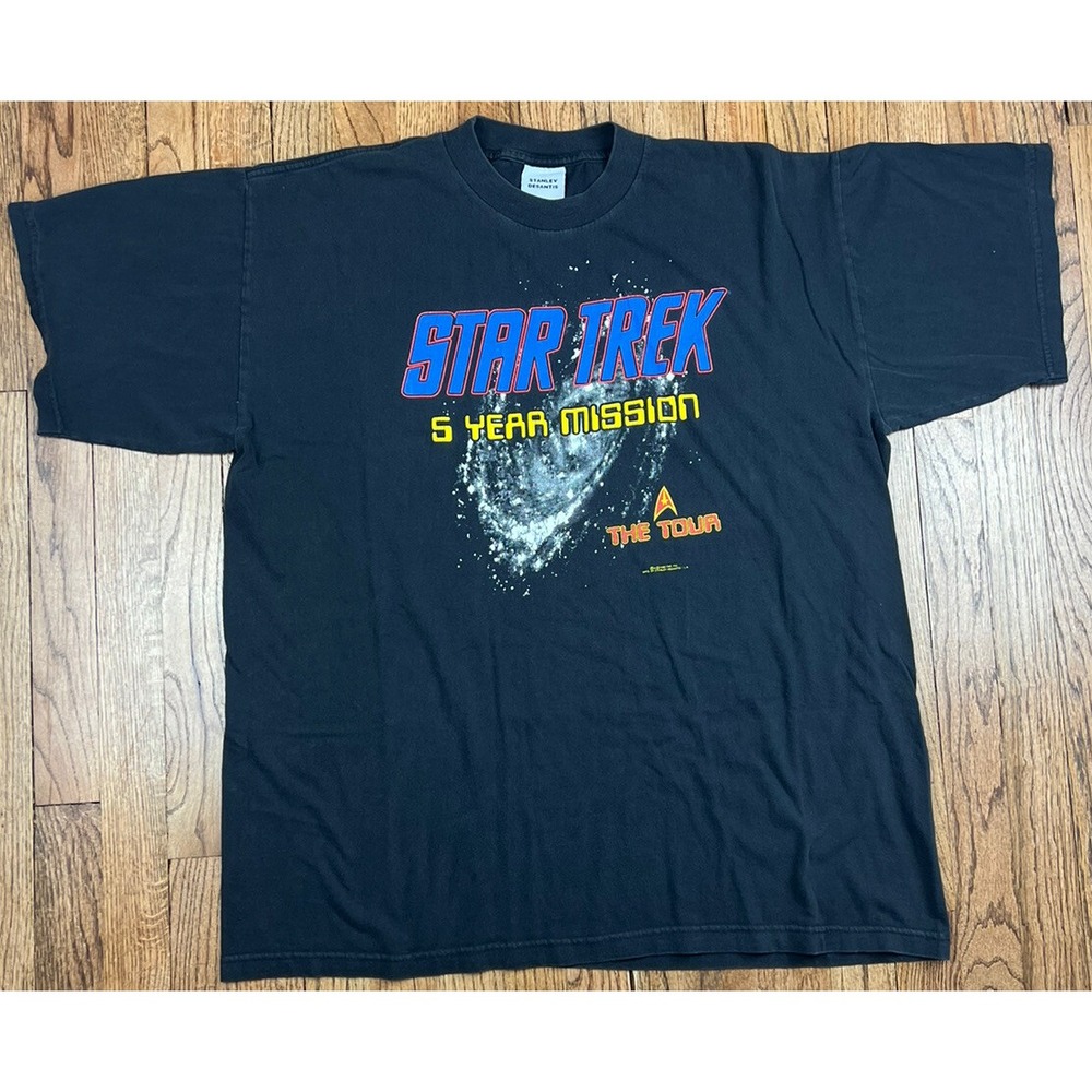Vintage Star Trek Promo 5 Year Mission Tour Stanley Desantis Shirt Men's XL 1996